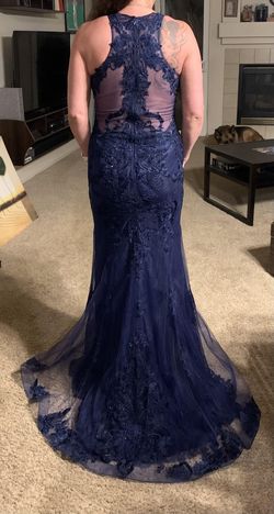 Blue Size 12 Mermaid Dress on Queenly