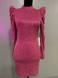 TCEC Pink Size 4 Jersey Long Sleeve Sleeves Cocktail Dress on Queenly