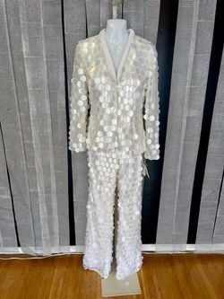 White Size 4 Jumpsuit Dress on Queenly